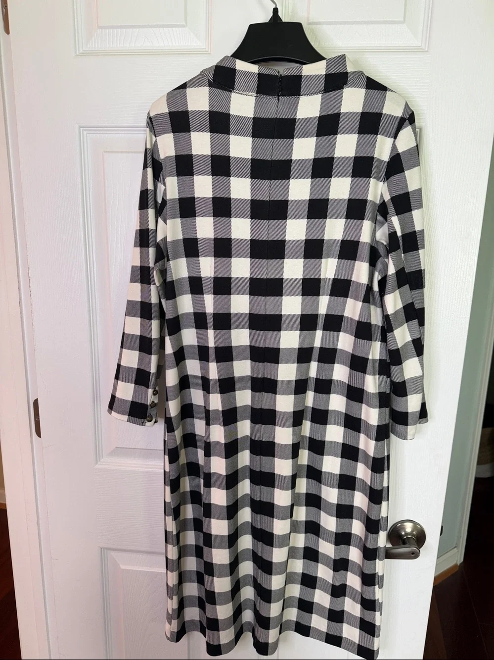 Talbots Black Plaid Dress Size Medium